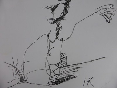 NIKITA KNIKTA Expressionismus Kunst Erotik Malerei Frauenakt Porträt (512)