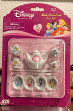 Disney Princess Mini Porcelain Tea Set 10-Piece Ages 8 2005 Vintage MPN 61330