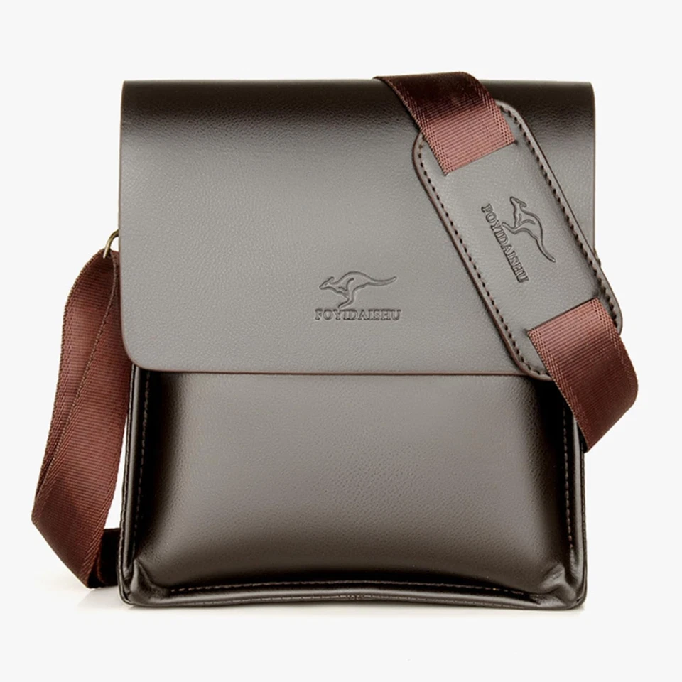 Bolso Bandolera para Hombres, Bolso de Hombro Mensajero de Cuero para Mujeres Hombres Cartera Viaje... Foto 2 de 4