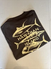 Hawaiian Island Creations T-Shirt Mens L Brown Skate Aloha Black Enjoy The Ride
