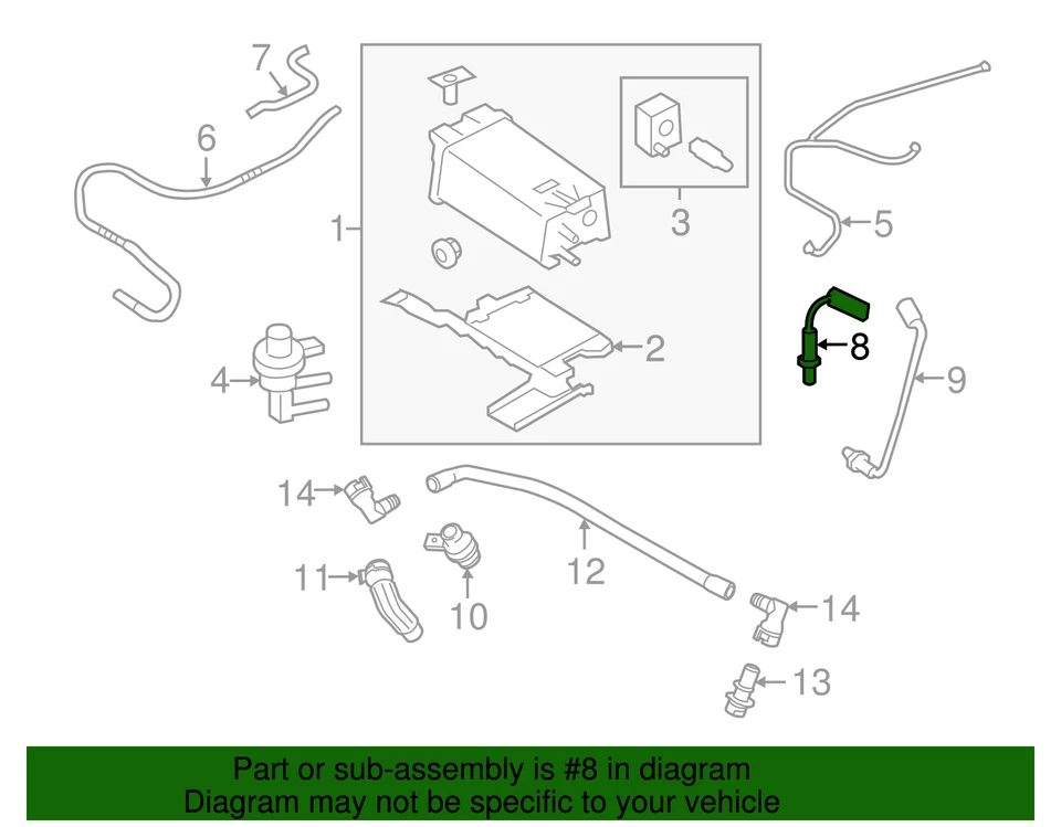 Sensor de oxígeno original Ford BA5Z-9F472-A Foto 2 de 4