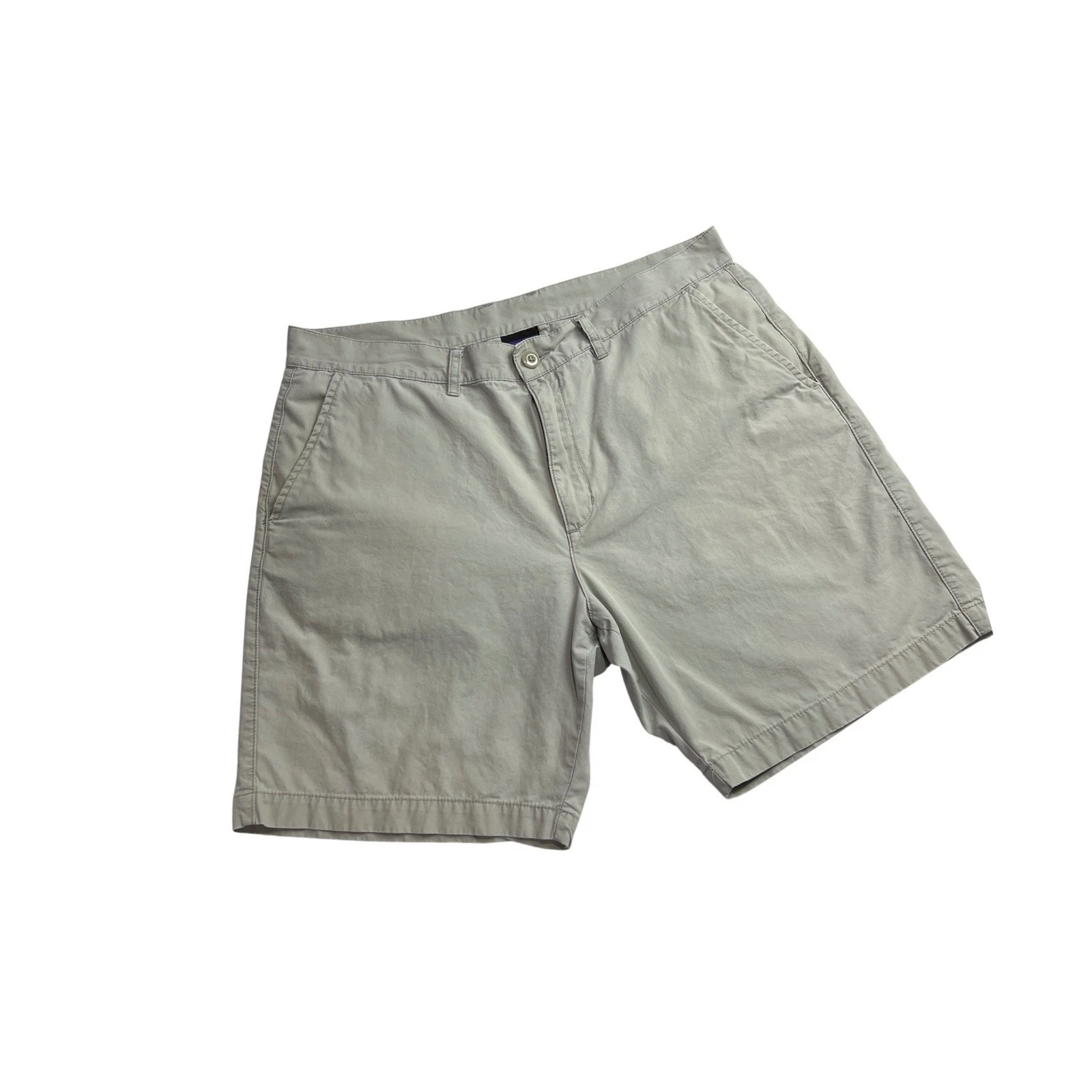 Patagonia Chino Shorts Mens 36 Gray Organic Cotton Flat Front Casual Hiking E13