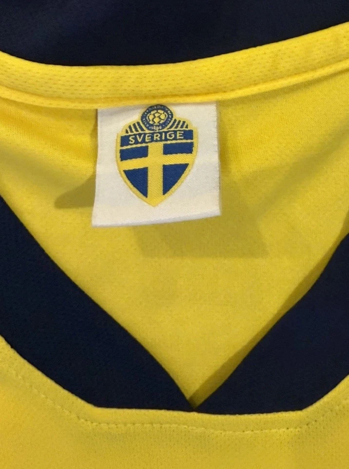 Sweden National Team Soccer Jersey Men’s Small Yellow Blue Sverige Shirt - Image 4 of 4