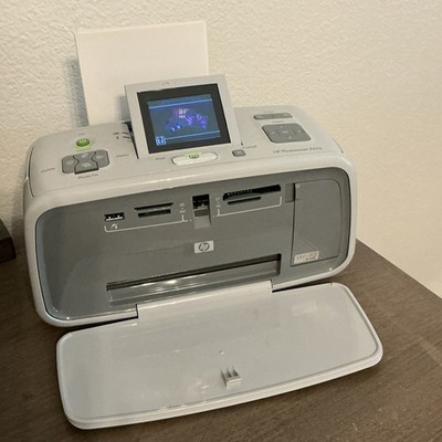 HP Photosmart A616 Compact Photo Printer With Power Cord and CD And Box.