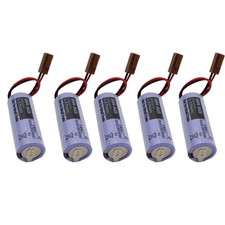 5pcs 3V 1800mAh BR-AG Battery PLC CNC Battery Non-rechargeable Battery with Plug