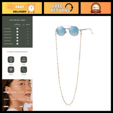 Stylish Eyeglasses Chain Strap for Women - Gold/Rhodium Cord, Jewelry Accessory