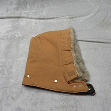 Carhartt Detach Hood Unisex One Size Brown Duck Canvas Snap Quilt Lined A01 USA