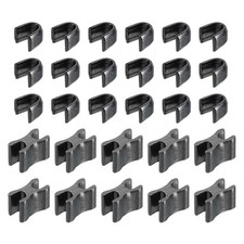 10Set Zipper Slider Retainers, Top Stoppers Bottom Stop, Metallic Black