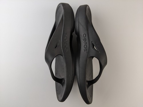 Oofos Original Recovery Comfort Thong Sandal Men US 10 Black Rubber Classic Shoe - Picture 4 of 13