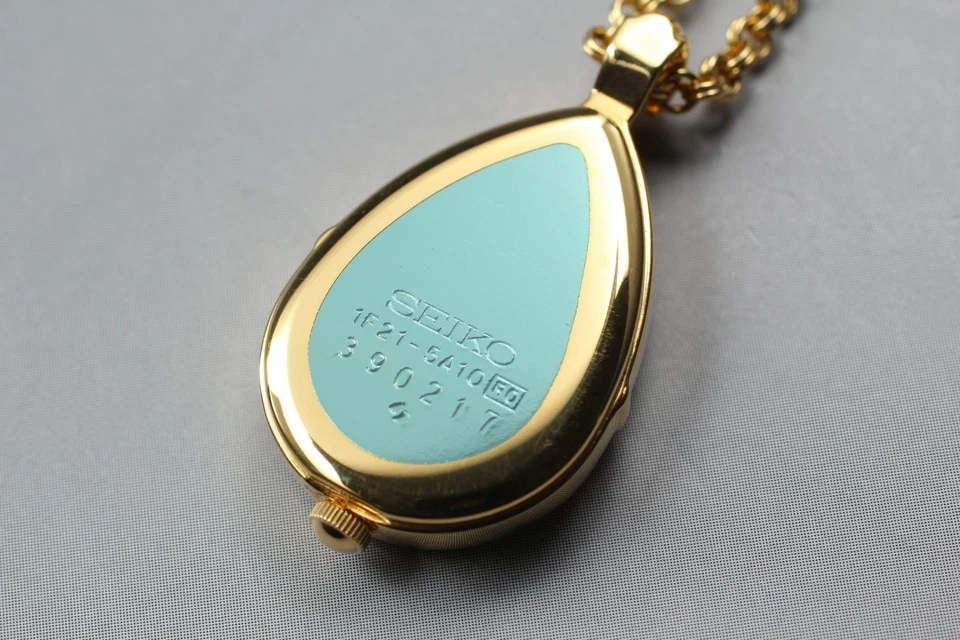 [未使用] 精工 1F21-5A10 黄金项链女式吊坠手表 日本制造 — 第 4/4 张图片