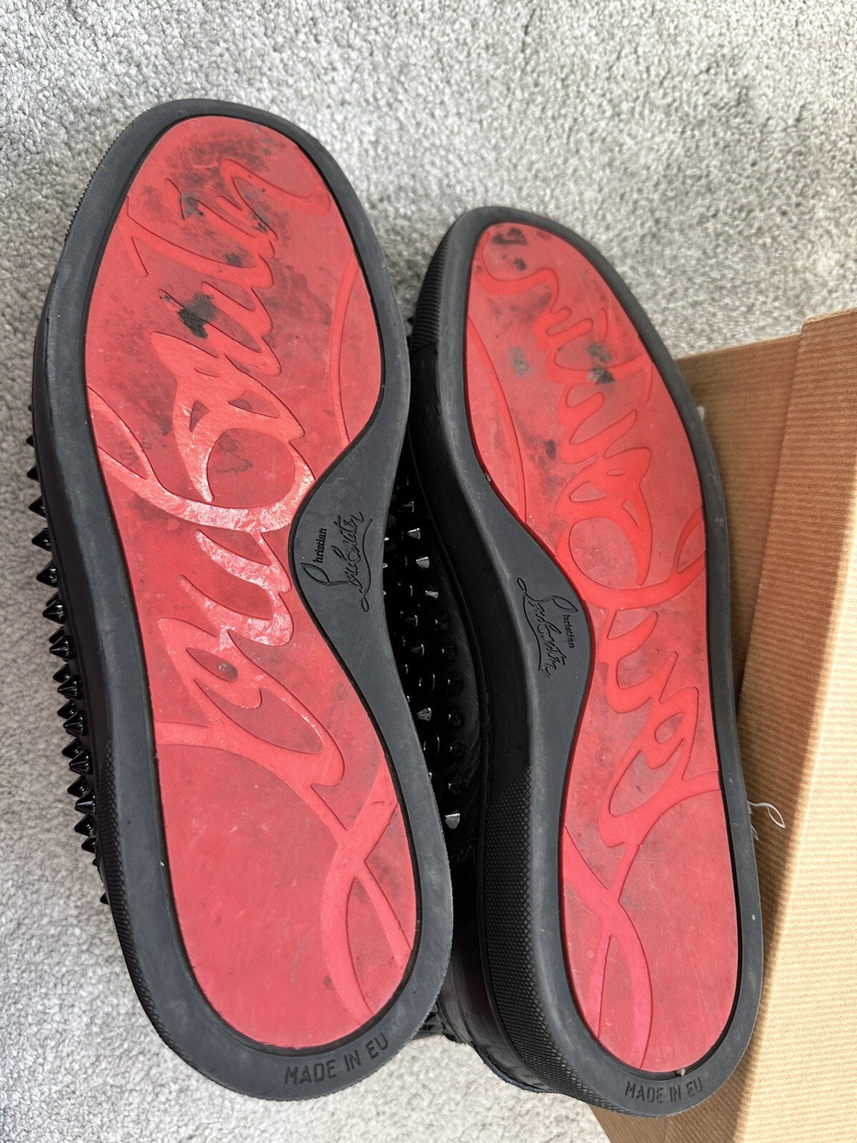 Christian Louboutin Louis Flat Calf Spikes Black Size 41 RRP £950 image 7