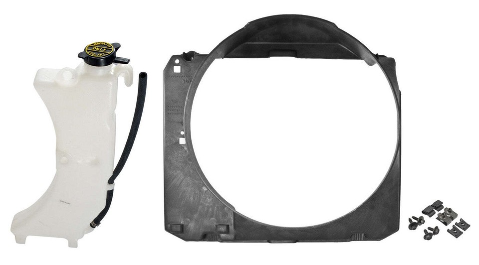 1986-1993 Mustang 5.0 Radiator Fan Shroud & Coolant Overflow Tank Kit - Daniel Carpenter Reproductions 5 thumbnail image