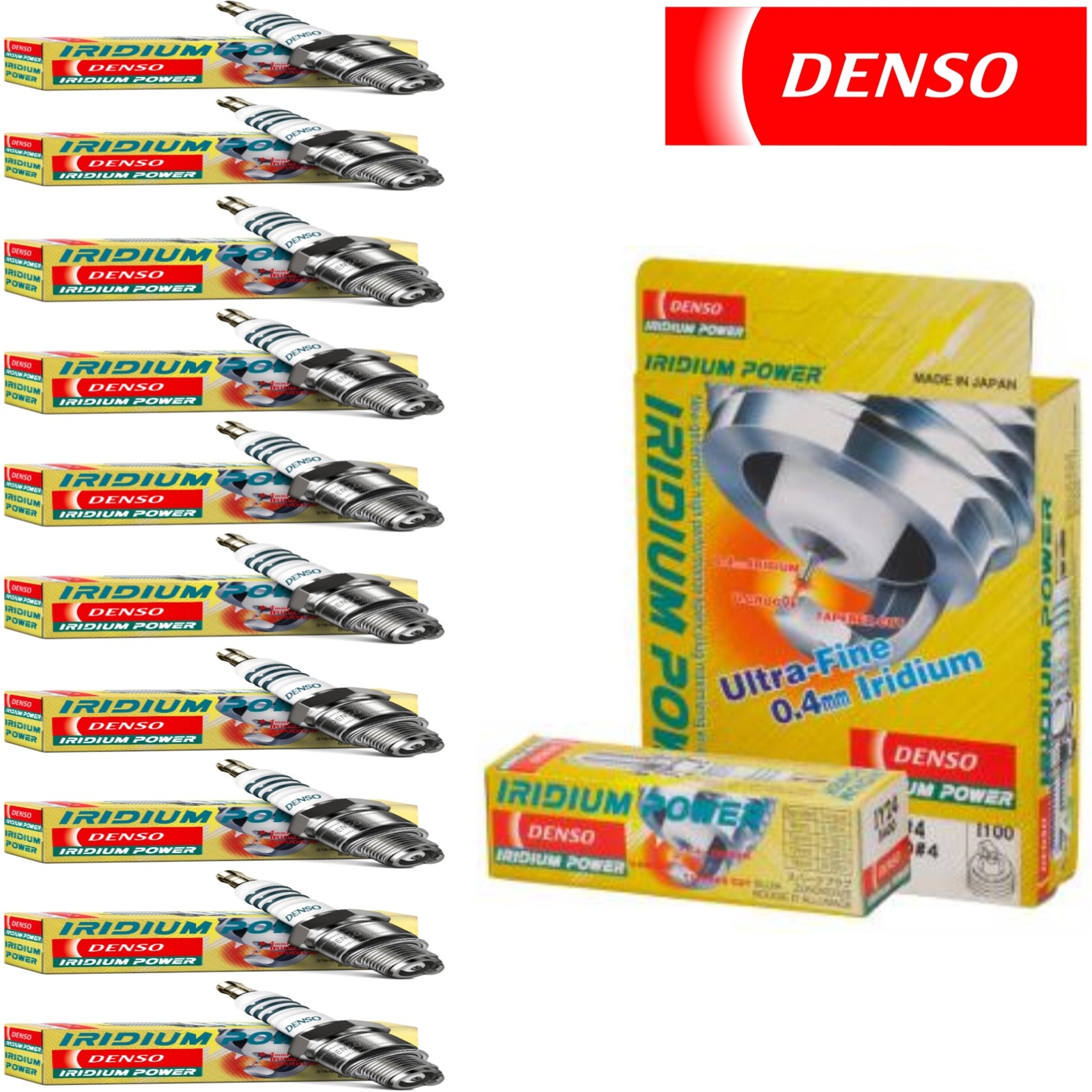 10 Pcs Spark Plugs Denso Iridium Power 2004-2005 Porsche Carrera GT 5.7L V10