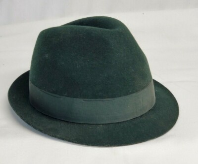 Vintage CERVO Gran Marca Hunter Green FEDORA Mens Sz 7 Felt  display picture 3