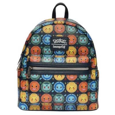 Loungefly Nintendo Pokemon Kanto Starter Mini Backpack - New
