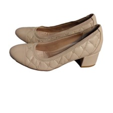 ZAPATOS VIONIC OLYMPIA ACOLCHADOS RUBÍ TACÓN CUBANO NUDE TALLA 7