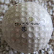 SPALDING-PGA DOUBLE DOT DIMPLE CHAMPIONSHIP GOLF BALL IN USED CONDITION- 1940'S