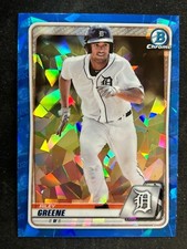 2020 Bowman Chrome Sapphire Riley Greene Prospects Rookie RC #122 Tigers