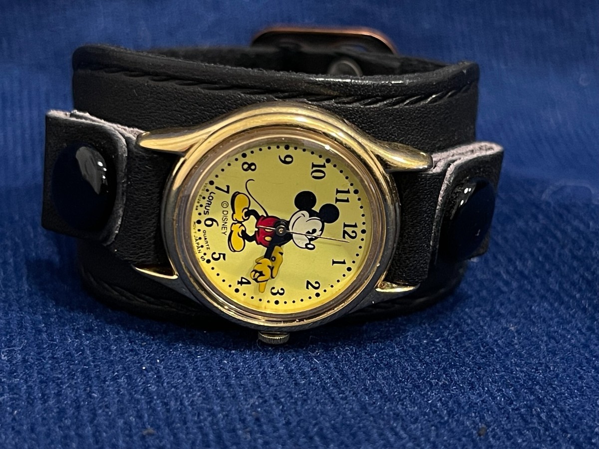 VINTAGE LORUS MICKEY MOUSE LADIES WATCH NRMINT CONDITION RARE* Vintage Disney Lorus Mickey Mouse Genuine Leather  main image 2