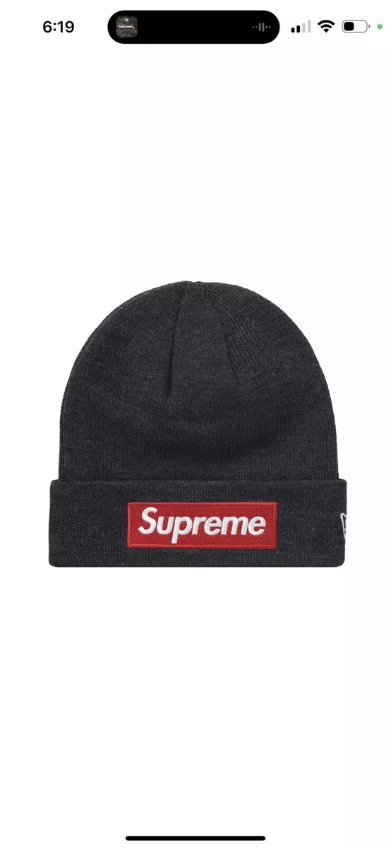 Supreme New Era Box Logo Beanie (FW21) Charcoal