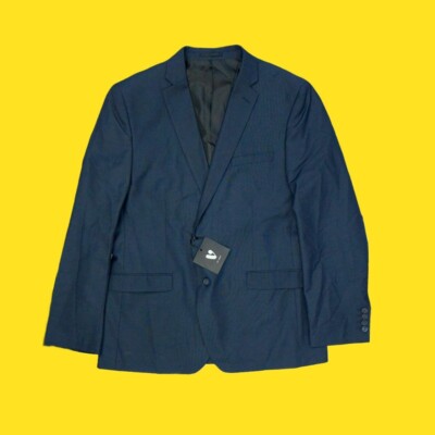 V BY VERY Herren Slim Fit Anzugjacke, dunkelblau, UK 44R | EU 54R