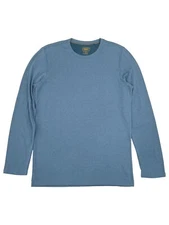 The Foundry Mens Big & Tall Blue Long Sleeve Crewneck T-Shirt