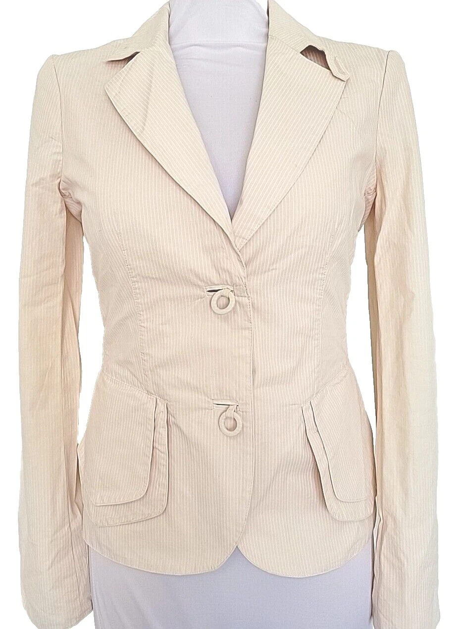 Emporio Armani White Regular Size Coats, Jackets & Vests for Women