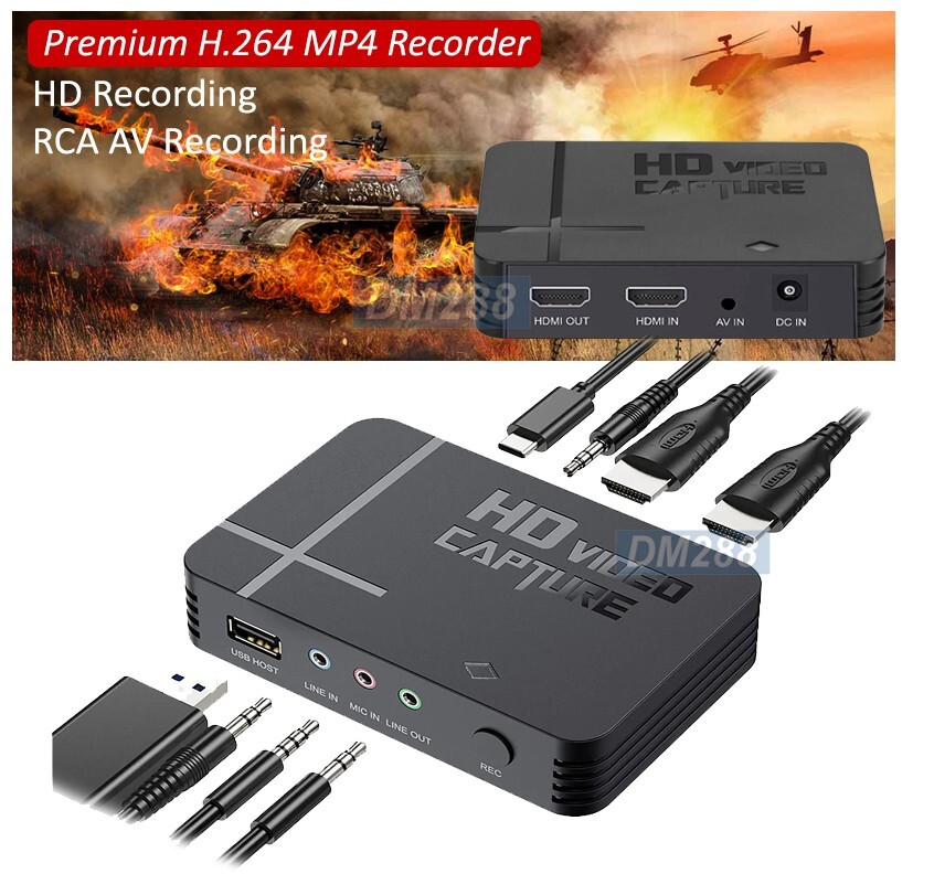 Premium Digital H.264 Video Recorder With HD 1080P RCA AV USB