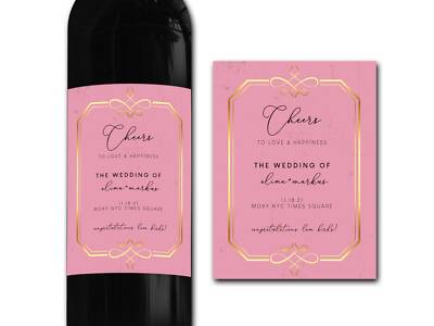 Personalisiertes Weinflaschenetikett Hochzeit - Ideal