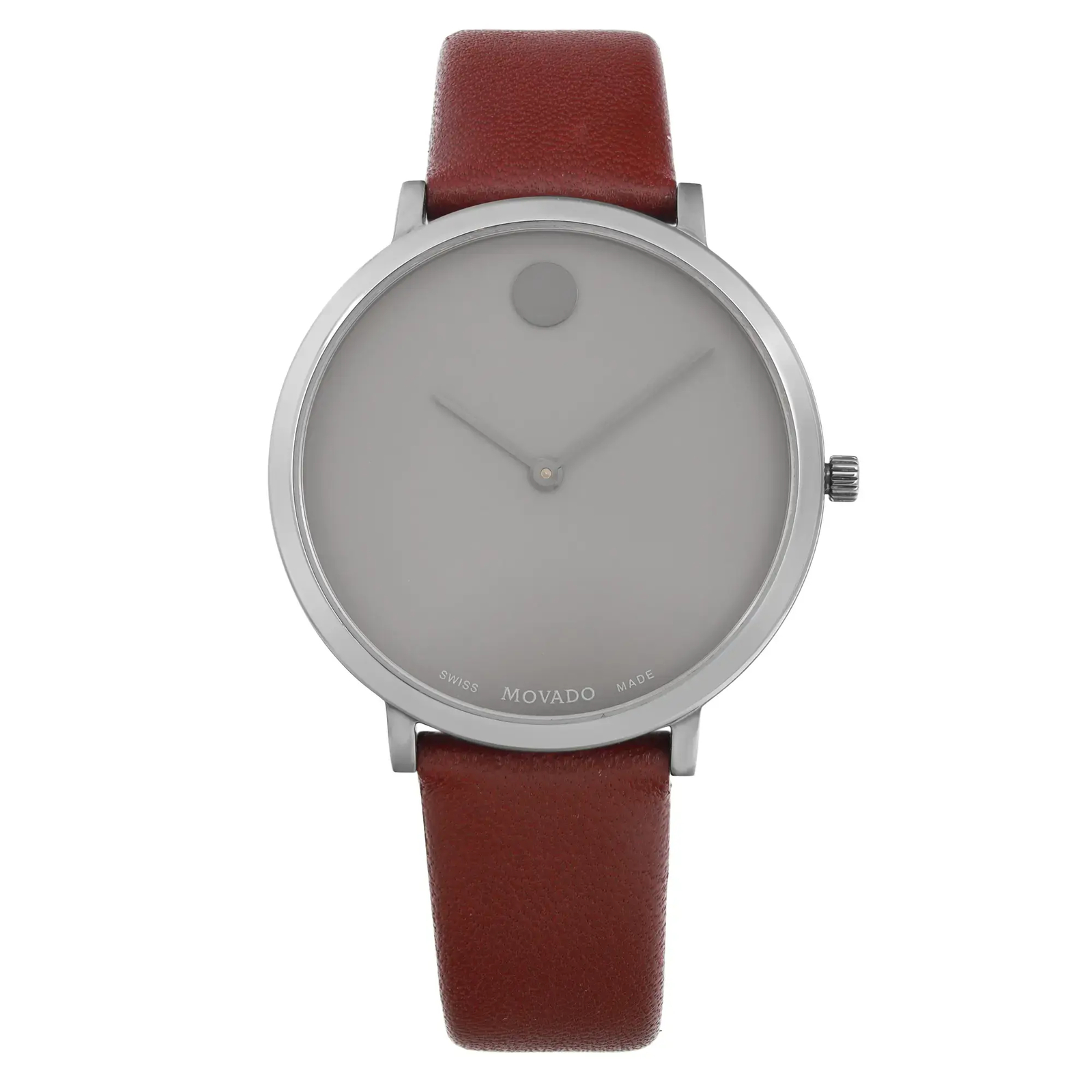 Movado Modern 47 35MM Grey Dial PVD Steel Ladies Quartz Watch 0607338