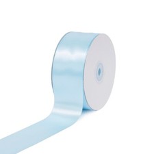 Light Blue Satin Ribbon 2 Inch x 50 Yards Single Face for DIY Projects