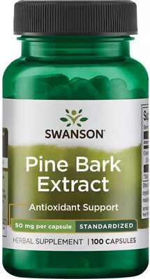 Swanson Pine Bark Extract 50 mg 100 Capsules Antioxidant Support