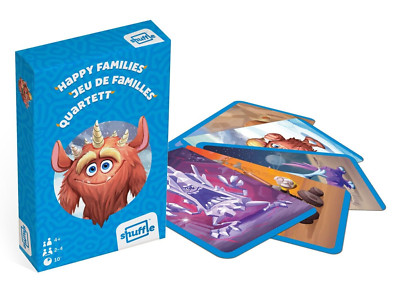 CARTAMUNDI SHUFFLE MONSTER GLÜCKLICHE FAMILIEN QUARTETT KARTENSPIEL BRANDNEU & VERSIEGELT