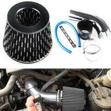 3" Aluminum Car Modified Air Intake Kit Pipe Cold Air Intake Filter Clamp Hose