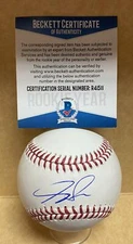FORREST WHITLEY HOUSTON ASTROS ROOKIE YEAR SIGNED M.L. BASEBALL BECKETT R41511