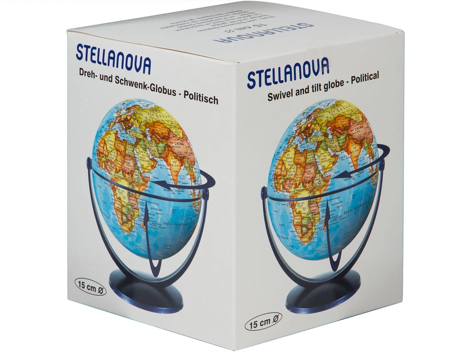 Stellanova 15cm Dreh Schwenk Globus Weltkugel Erdglobus politisch - Bild 2 von 3