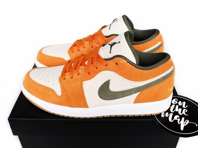 Nike Air Jordan Retro Low SE Curry Medium Olive Green Orange UK