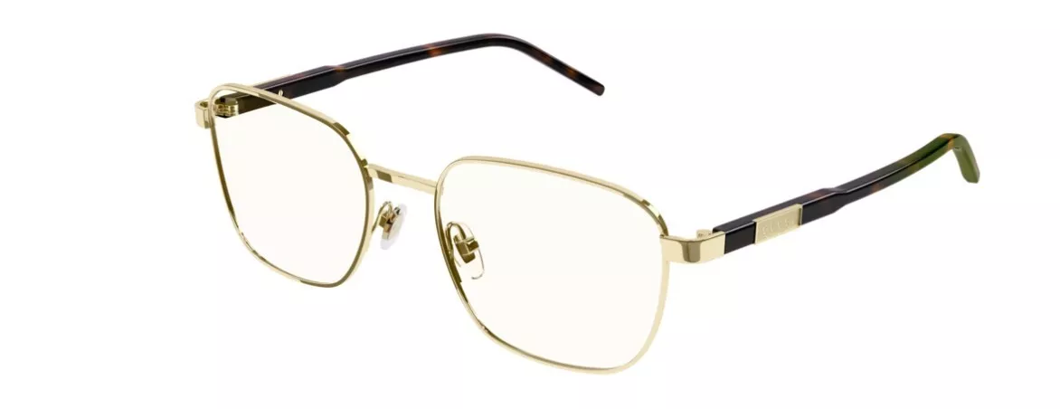 Gucci GG1161O 002 Gold Rectangle Men s Eyeglasses eBay