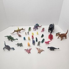 Dinosaur Figures Toy Mixed Lot of 29 Action Pretend Play Plastic Wild Animals