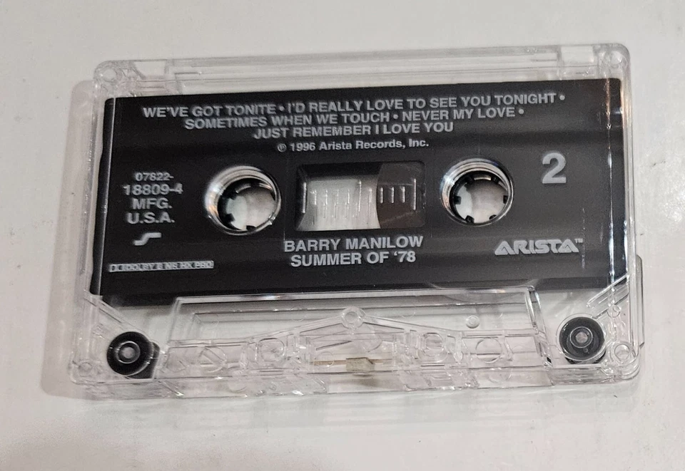 BARRY MANILOW SUMMER OF 78 Cassette Tape 1993 Rock Pop Rare - Image 4 of 4