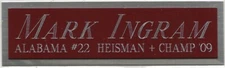 MARK INGRAM ALABAMA CRIMSON TIDE NAMEPLATE FO AUTOGRAPHED SIGNED FOOTBALL JERSEY
