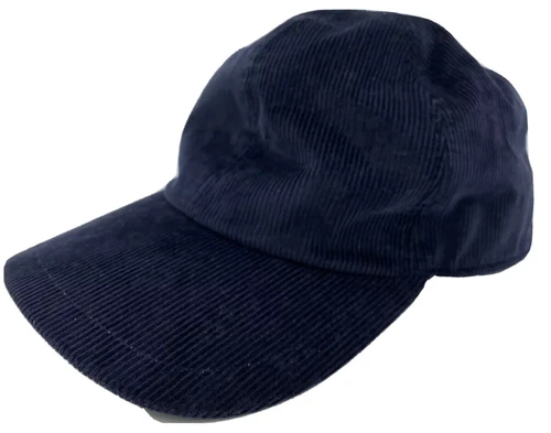 Loro Piana Cashmere Blue Corduroy Baseball Cap Size Medium, Made in Italy