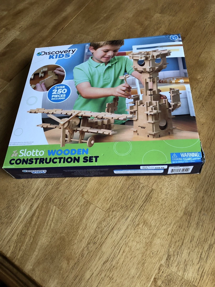 Discovery Kids Slotto Wooden Construction Set Over 250 Pieces