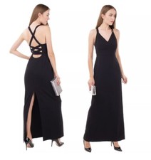 ALICE + OLIVIA Maxi A-Line Dress Strappy Back Fully Lined £360 UK 10/ S