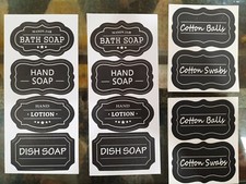 Bathroom Toiletry Container Stickers