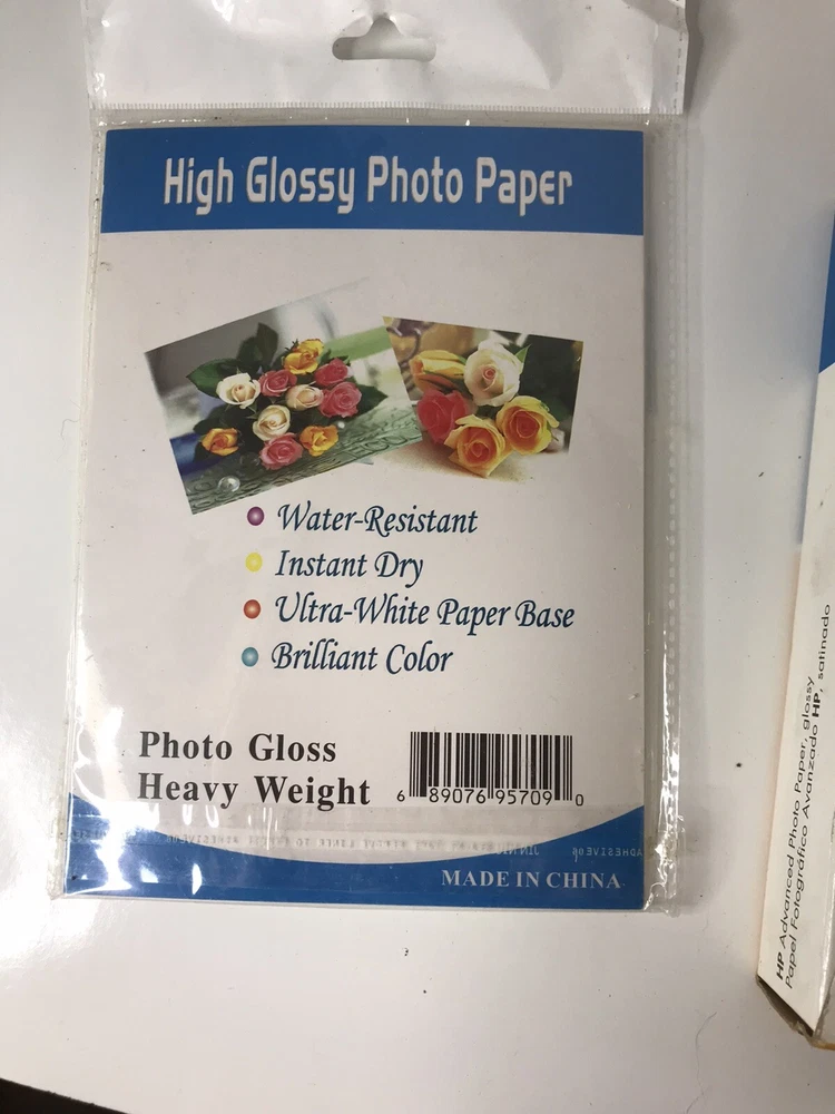 HP Photo Printer Paper 4x6 Glossy Open Box