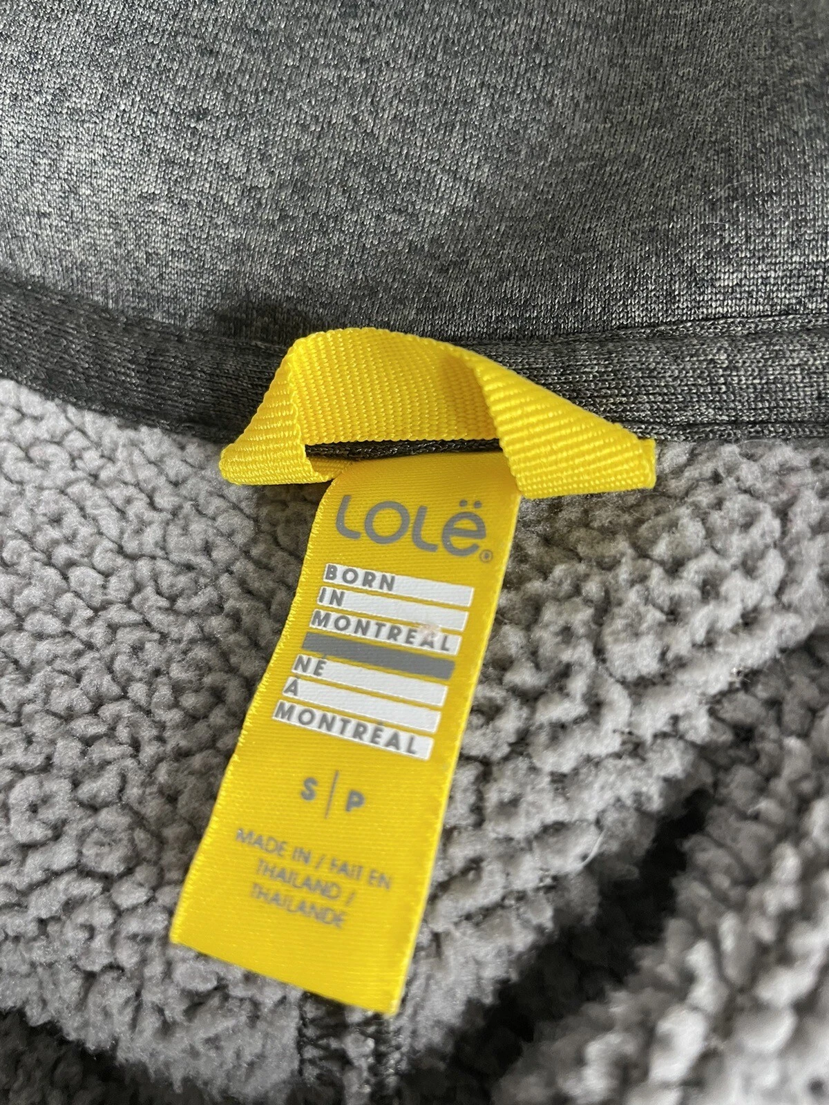 lole fleece wrap thumb hole pocket jacket