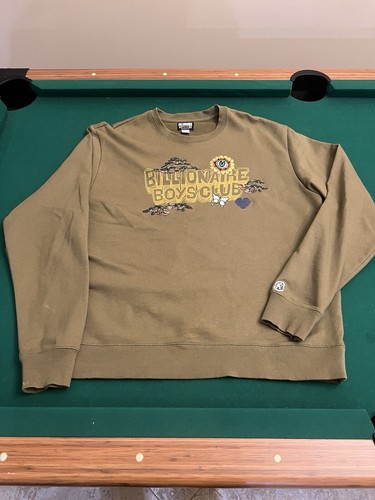 Billionaire Boys Club Sweatshirt Men XXL Brown Nature Embroidered Bonsai Skater