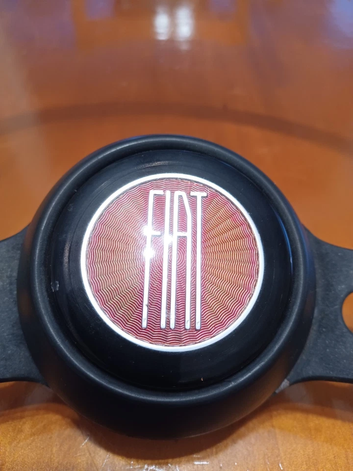 Volante original Fiat Spider con conjunto de botón de bocina Foto 4 de 4