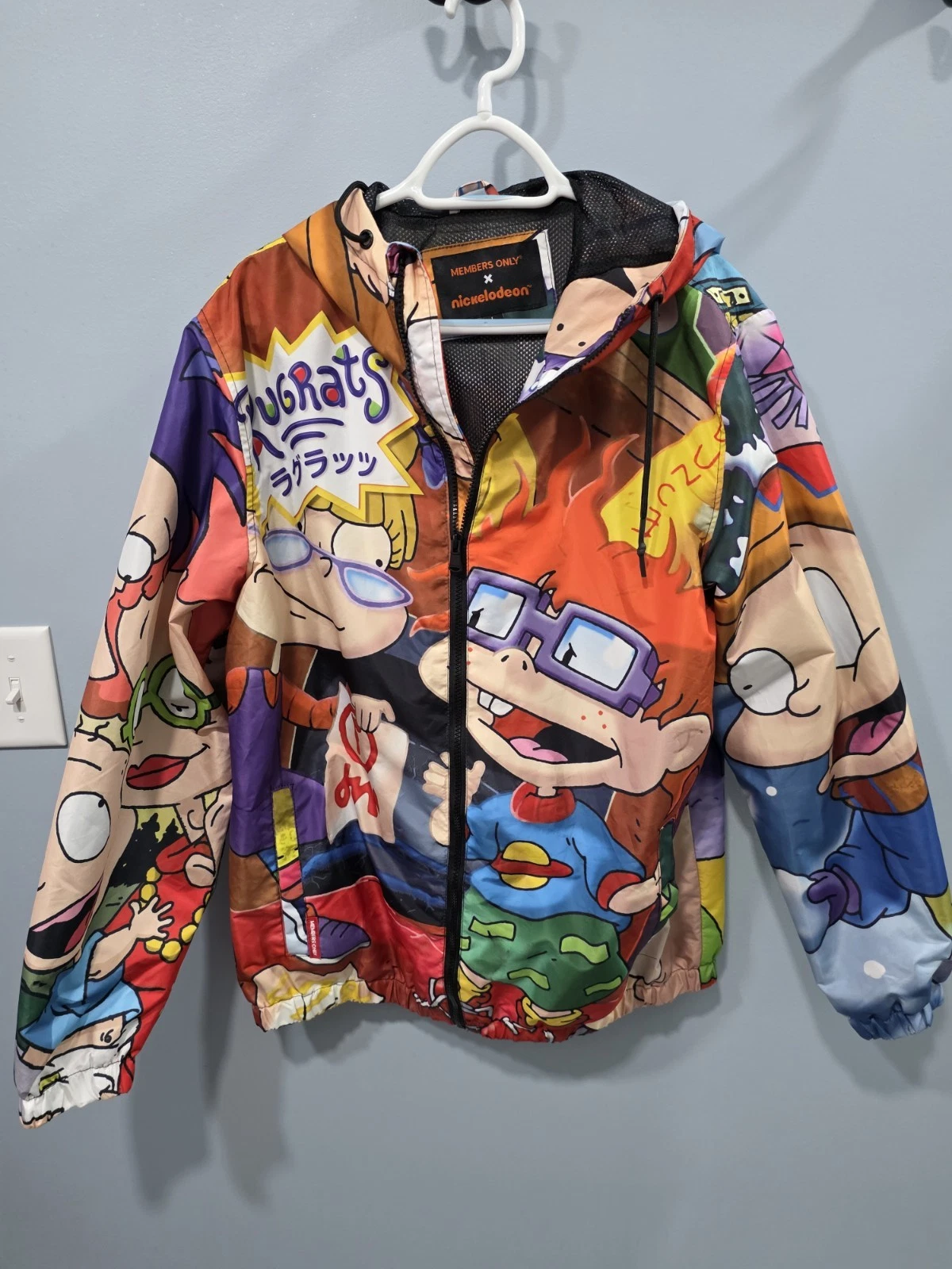 Nickelodeon Members Only Rugrats Jacket Size Large Hooded/Full Zip (0027)